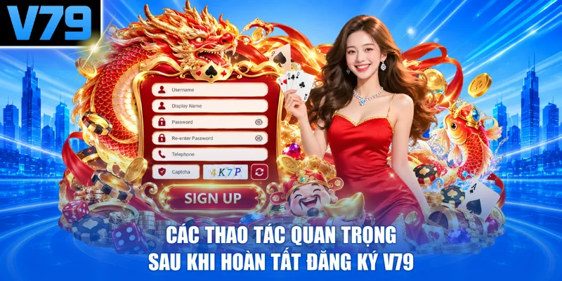 Các thao tác quan trọng sau khi hoàn tất đăng ký V79